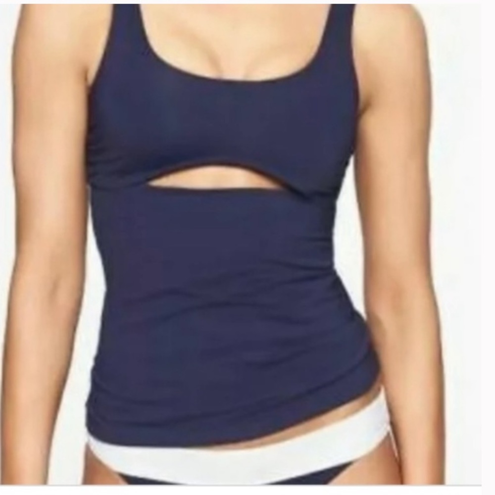 Athleta Blue Scoop Tankini